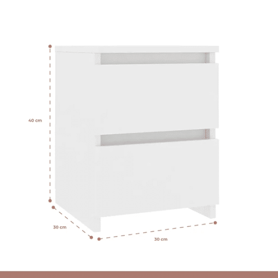 VELADOR CAJON DOBLE MINIMAL BLANCO KLIK - Imagen 2
