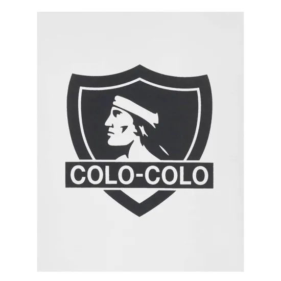 Polera Colo Colo Urbano Hombre Blanco Escudo Negro - Imagen 3