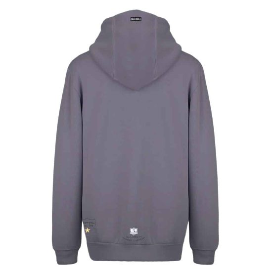 Polerón Colo Colo Urbano Full Zipper Gris Negro - Imagen 2