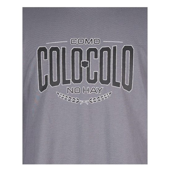 Polera Colo Colo Urbano Hombre Gris Estampado Negro - Imagen 3