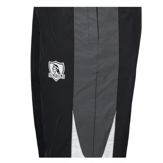 Pantalón Buzo Colo Colo Urbano Hombre Color Block Negro Blanco Gris - Imagen 3