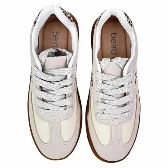 Zapatillas Mujer Beige Vison Animal Print Chocolate Mink Beira Rio - Imagen 6