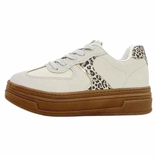 Zapatillas Mujer Beige Vison Animal Print Chocolate Mink Beira Rio - Imagen 7