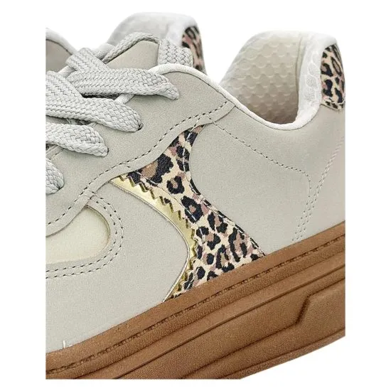 Zapatillas Mujer Beige Vison Animal Print Chocolate Mink Beira Rio - Imagen 8