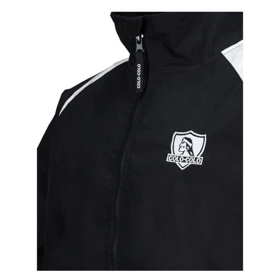 Cortaviento Colo Colo Urbano Block Color Negro Blanco - Imagen 3