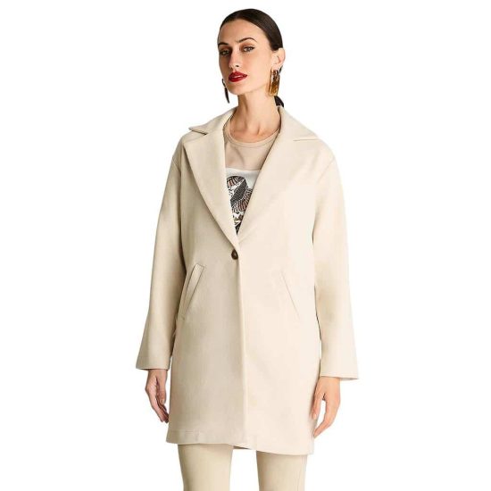 Abrigo Basico Manga Larga Beige Curvi