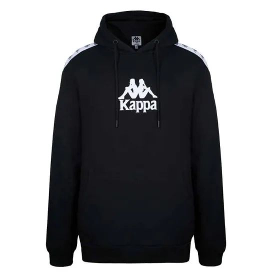Poleron Hombre Kappa Hoodie Iconic Black White
