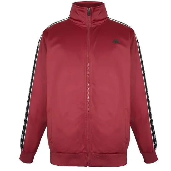 Poleron Hombre Kappa Men Full Zipper Burdeo