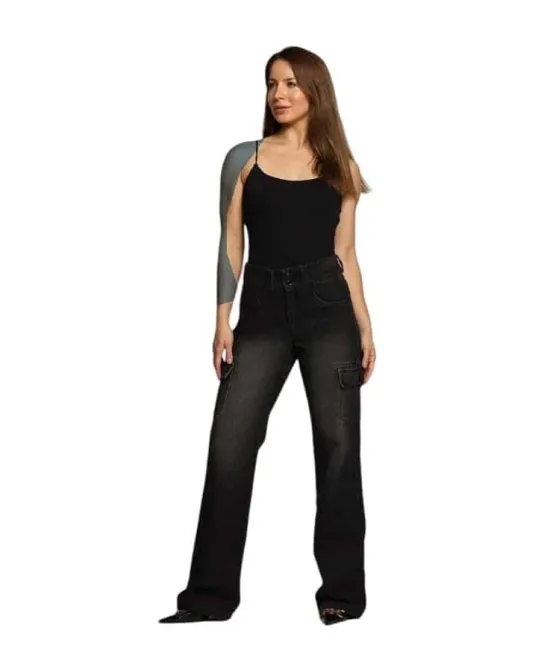 JEANS 3858 CARGO NEGRO MOHICANO