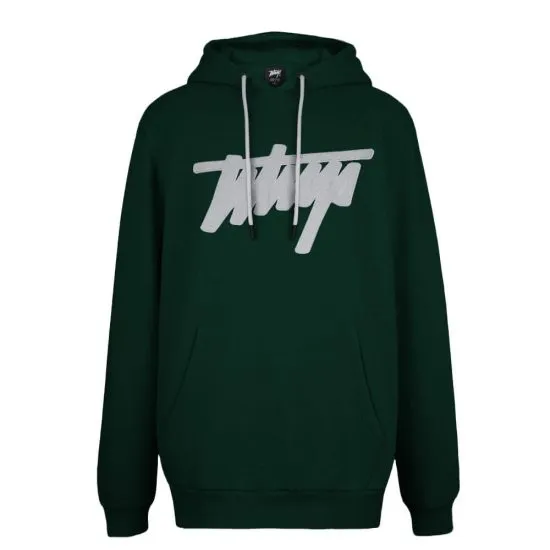 Polerón Whatup Hombre Hoodie Green Logo White