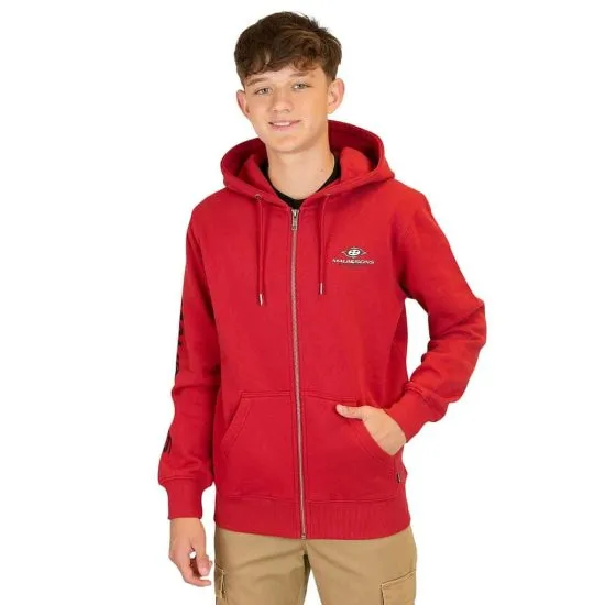 POLERON NIÑO FULL ZIPPER 5O537-MI LISO ROJO MAUI