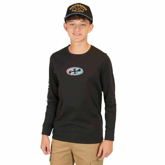 POLERA NIÑO ML 5P457-MI LISO NEGRO MAUI