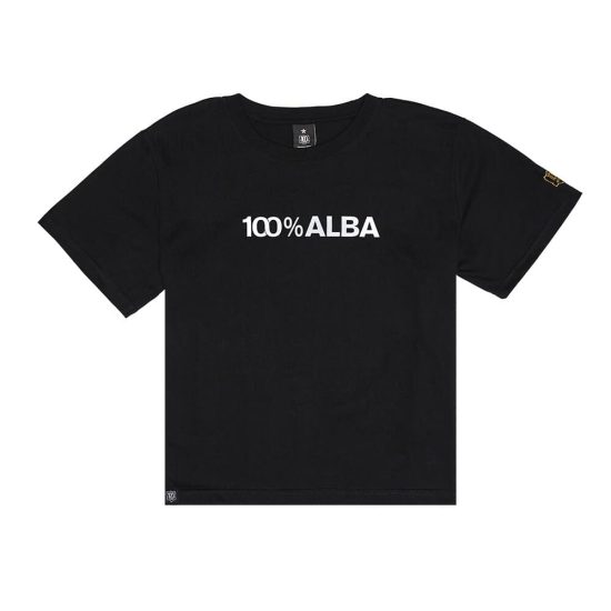 Polera Colo Colo Urbano Centenario Mujer Negro 100% Alba