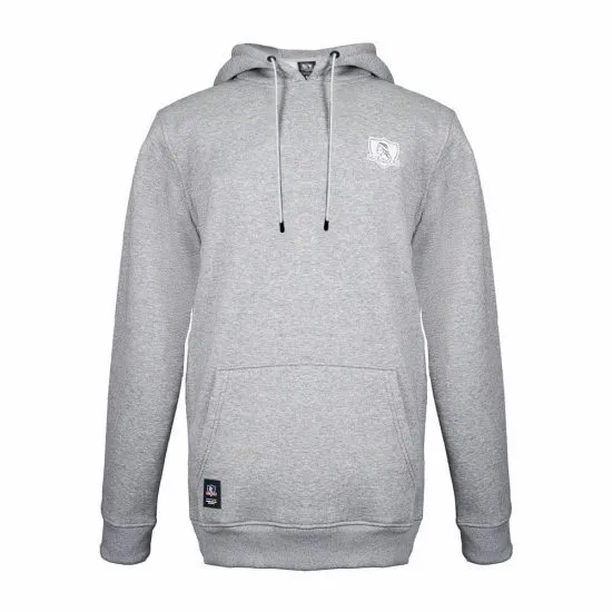 Polerón Colo Colo Urbano Hoodie Gris Logo