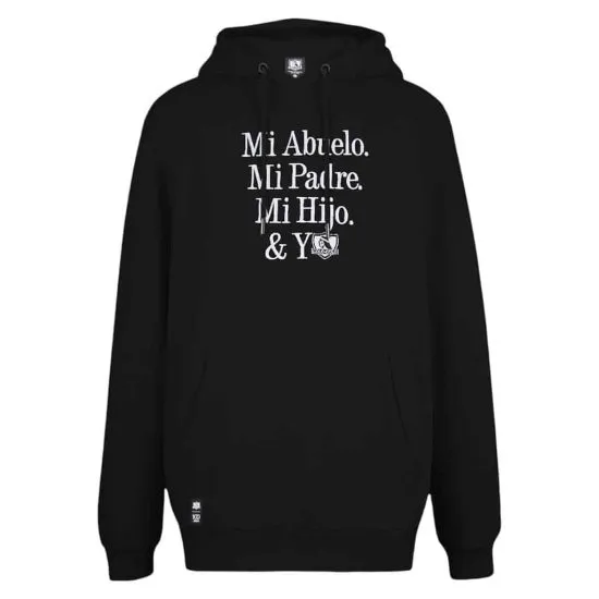 Polerón Colo Colo Urbano Hoodie Negro Amor Eterno