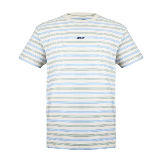 POLERA HOMBRE DISEÑO RAYAS BEIGE REEF