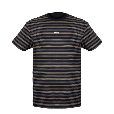 POLERA HOMBRE DISEÑO RAYAS NEGRO REEF