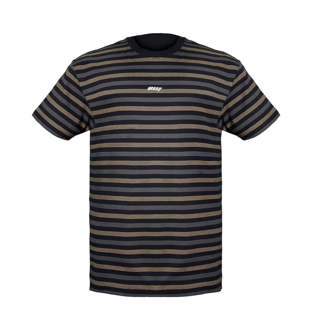 POLERA HOMBRE DISEÑO RAYAS NEGRO REEF