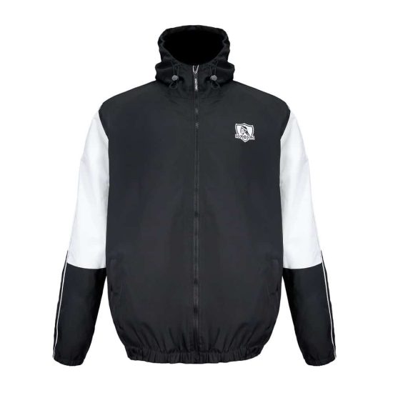 Cortaviento Colo Colo Urbano Bi Color Negro Blanco