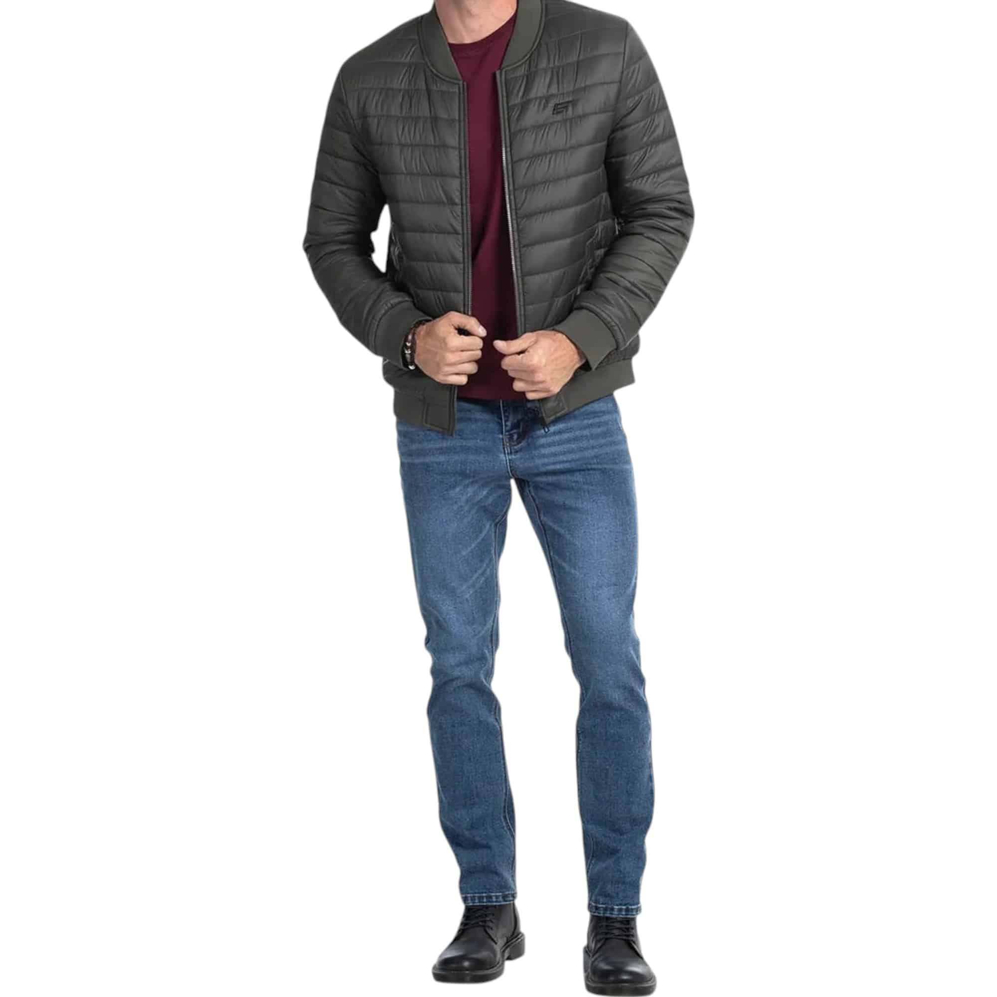 PARKA HOMBRE VERDE BOMBER BASICA REORDER ELLUS - Imagen 4