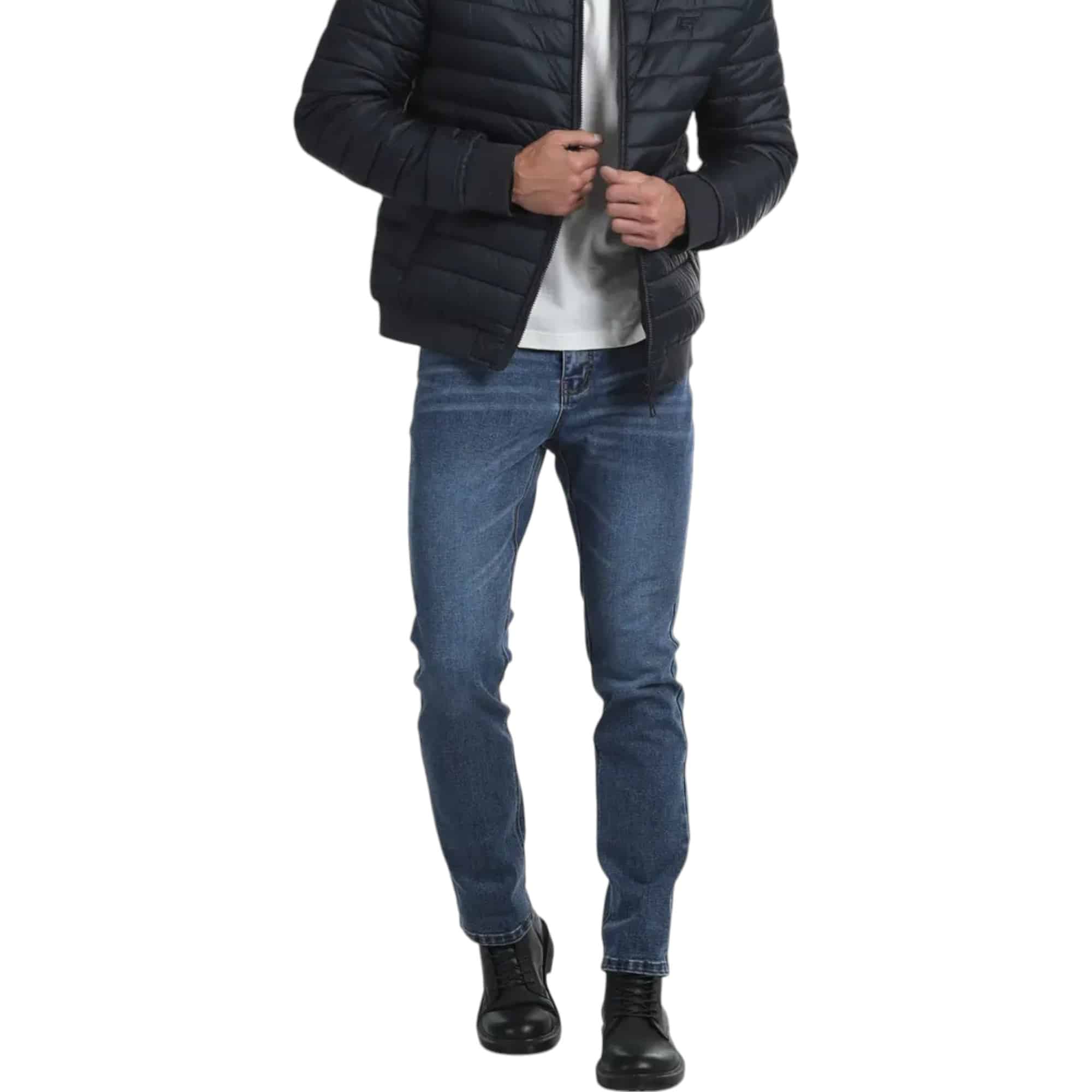 PARKA HOMBRE AZUL BOMBER BASICA REORDER ELLUS - Imagen 4