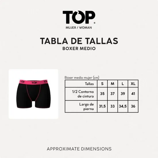 PACK 3 BOXER MUJER MEDIO ALGODON M208P3C5 TOP - Imagen 6