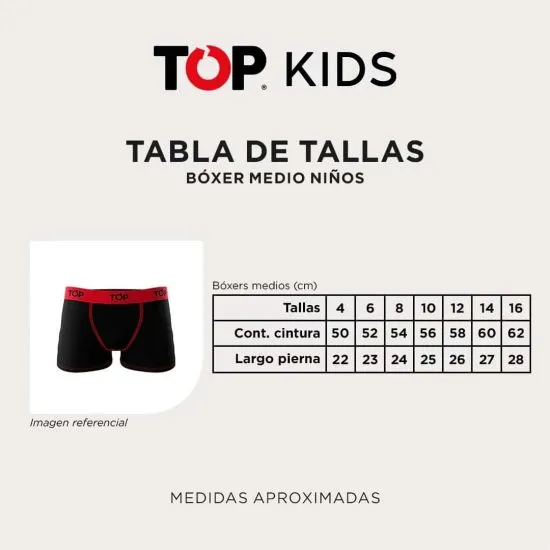 PACK 5 BOXER MEDIO KIDS ALGODON 5013P5C8 TOP - Imagen 7