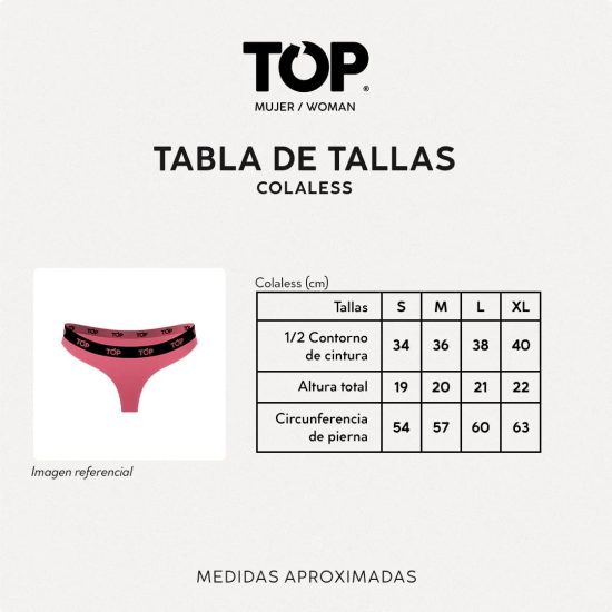 PACK 3 COLALESS MUJER ALGODON M502AP3C4 TOP - Imagen 2