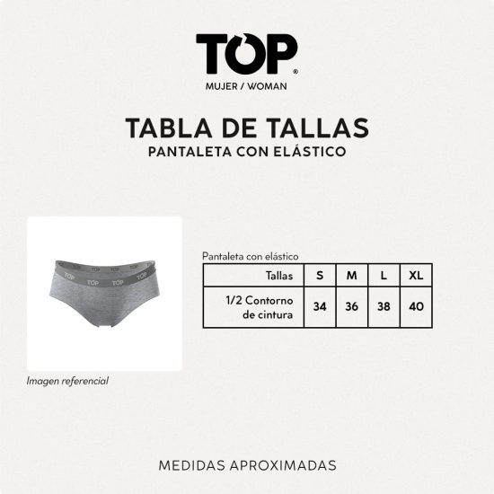 PACK 3 CALZON PANTALETA ALGODON M206P3C5 TOP - Imagen 6