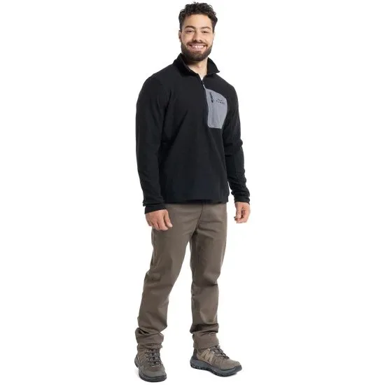 POLERON POLAR HOMBRE NEGRO CHACABUCO 1/4 ZIP KANNU - Imagen 4