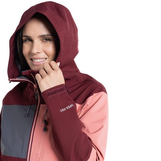 CHAQUETA MUJER IMPERMEABLE VENTISQUERO ROJO KANNU - Imagen 3