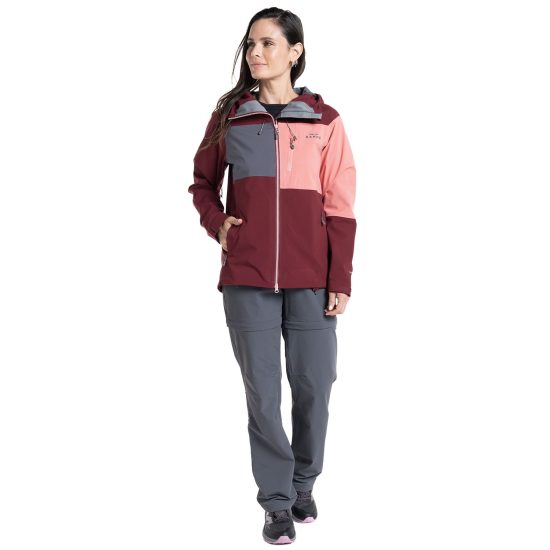 CHAQUETA MUJER IMPERMEABLE VENTISQUERO ROJO KANNU - Imagen 4