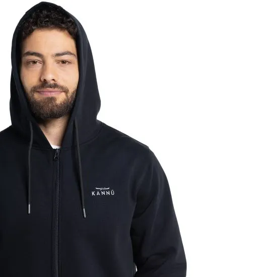 POLERON HOMBRE HOODIE COIGUE FULL ZIP NEGRO KANNU - Imagen 3