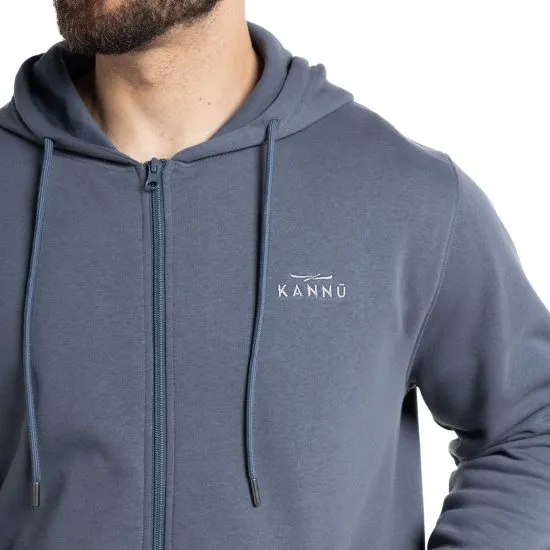 POLERON HOMBRE HOODIE COIGUE FULL ZIP AZUL KANNU - Imagen 3