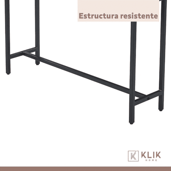 MESA DE ARRIMO O BAR ALTA RUSTIK MADERA OSCURA WALNUT KLIK - Imagen 7