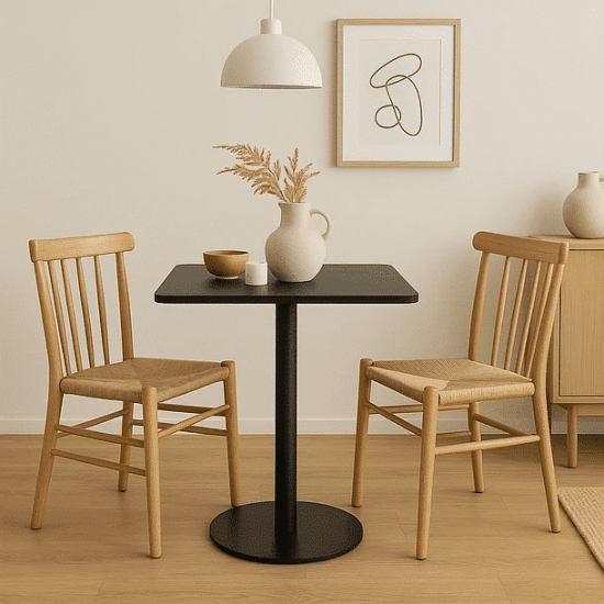 MESA RESTAURANT 70X70 TUBO METAL CUBIERTA MDF KLIK - Imagen 2