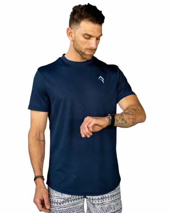 POLERA HOMBRE LIGHT AND DRY AZUL KONKO - Imagen 2