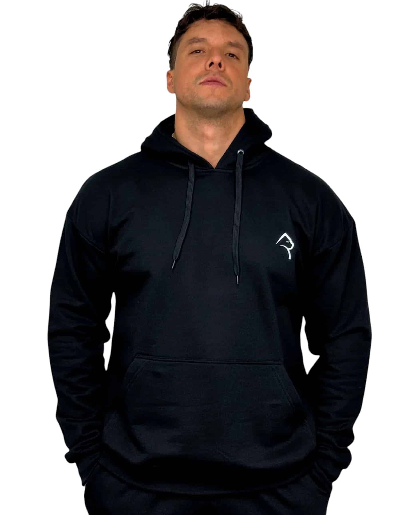 POLERON CANGURO RELAX NEGRO KONKO - Imagen 4