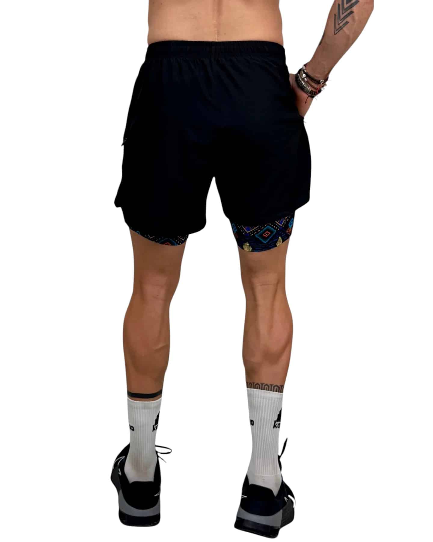 SHORT HOMBRE ECO 2 EN 1 ZIP TRIBAL KONKO - Imagen 4