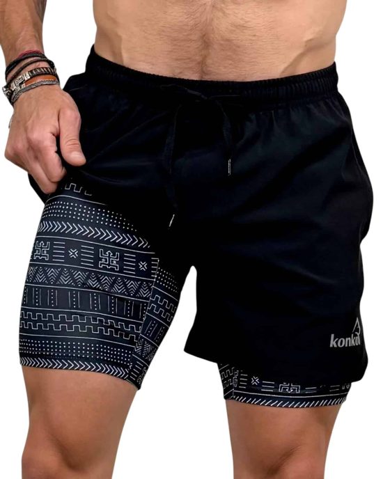 SHORT HOMBRE ECO 2 EN 1 ZIP AFRICA KONKO - Imagen 4