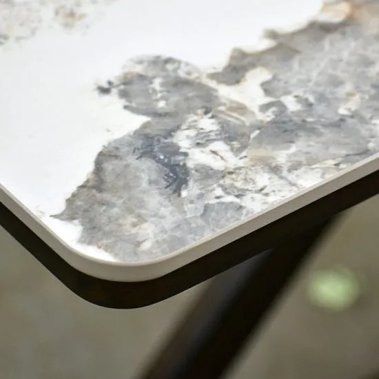 ARRIMO STONE CUBIERTA MARMOL BROWN BASE MADERA RUBBERWOOD  MSA - Imagen 4