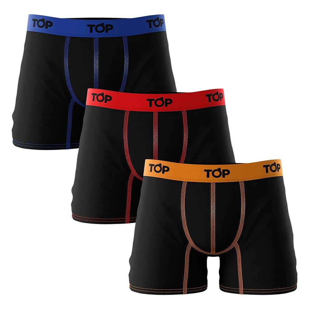 PACK 3 BOXER MEDIO ALGODON HOMBRE 208P3C18 TOP