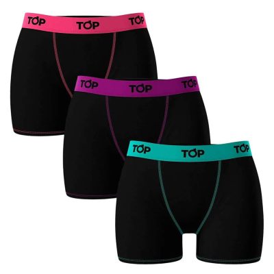PACK 3 BOXER MUJER MEDIO MODAL M208MP3C1 TOP
