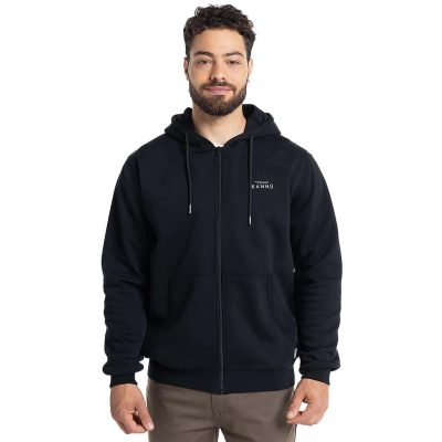POLERON HOMBRE HOODIE COIGUE FULL ZIP NEGRO KANNU