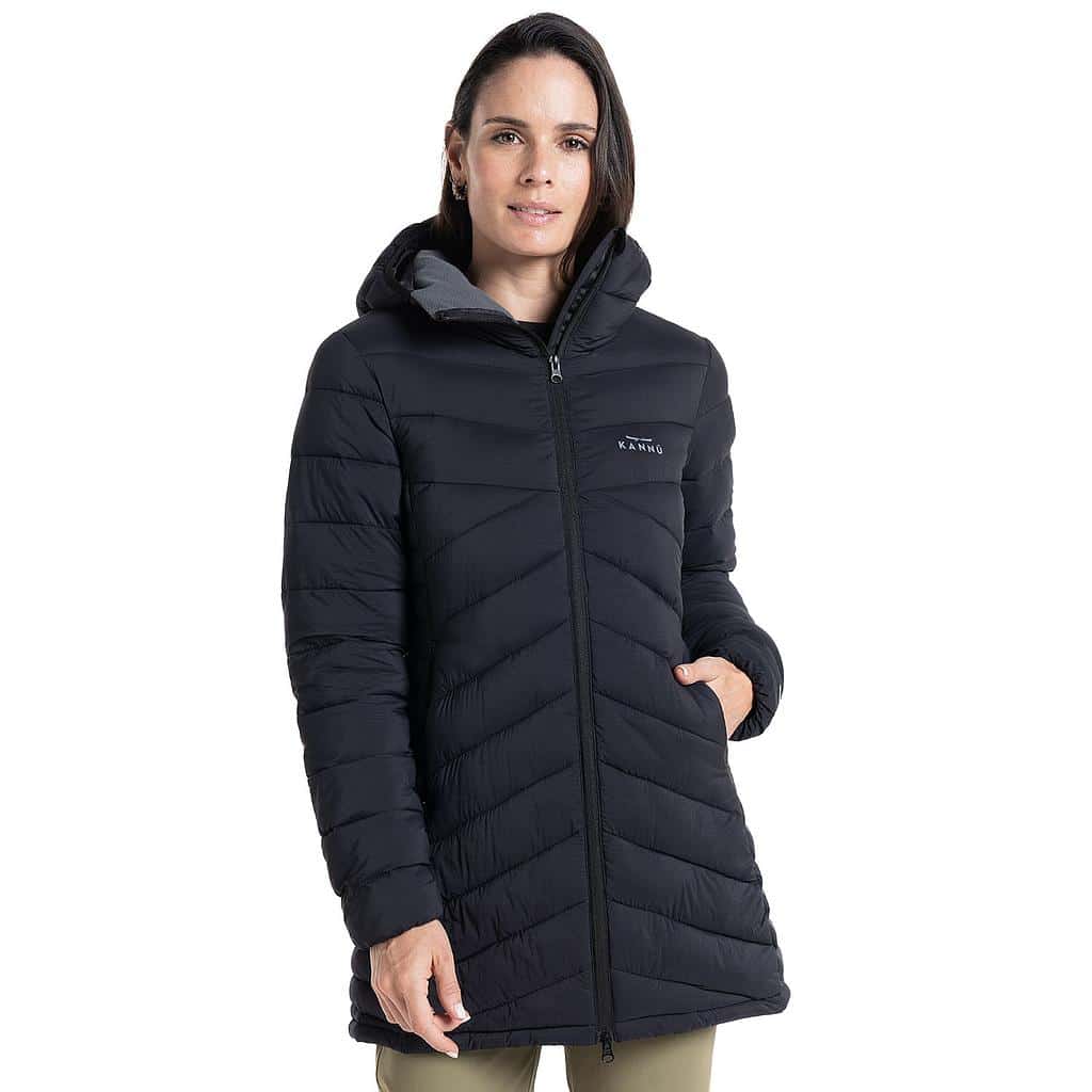 CHAQUETA MUJER LARGA INSULADA CISNES KANNU