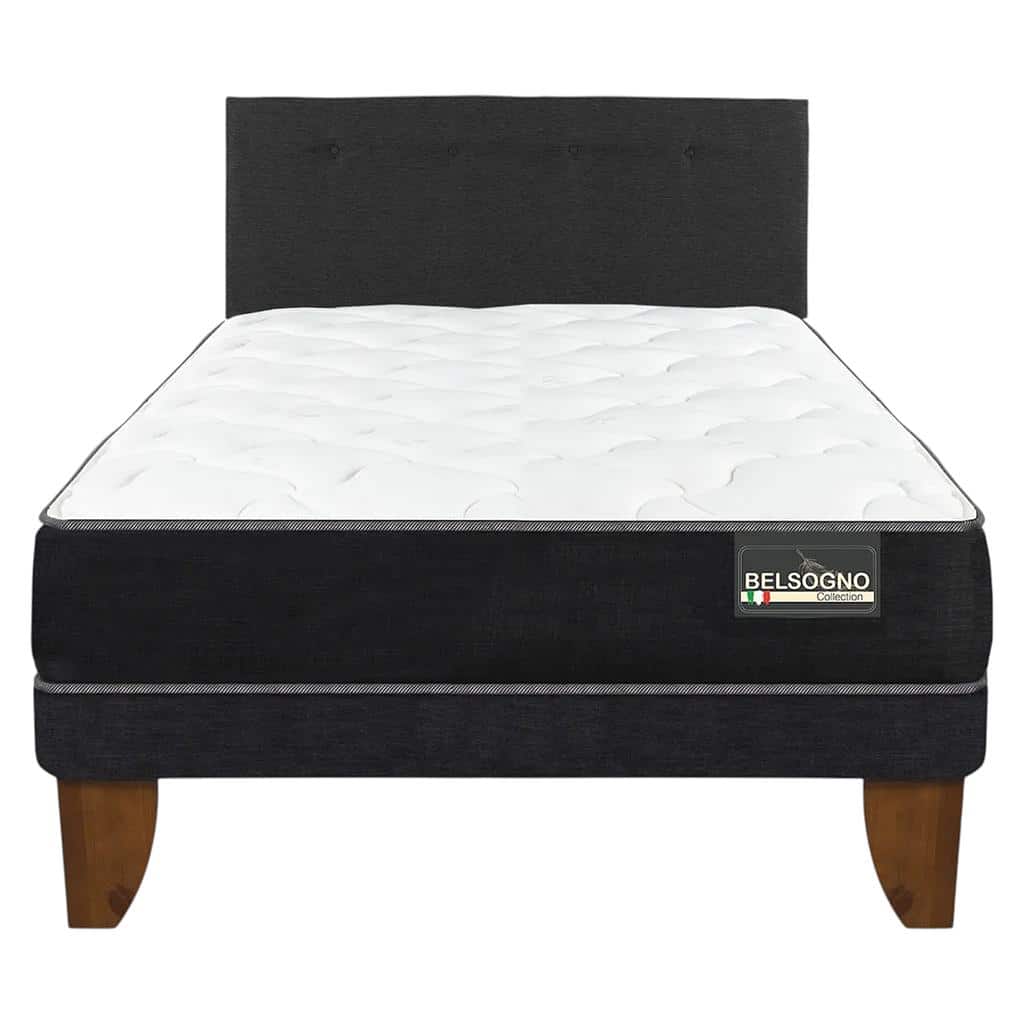 Cama Europea Belsogno Plus 1.5 Plazas + Respaldo CIC