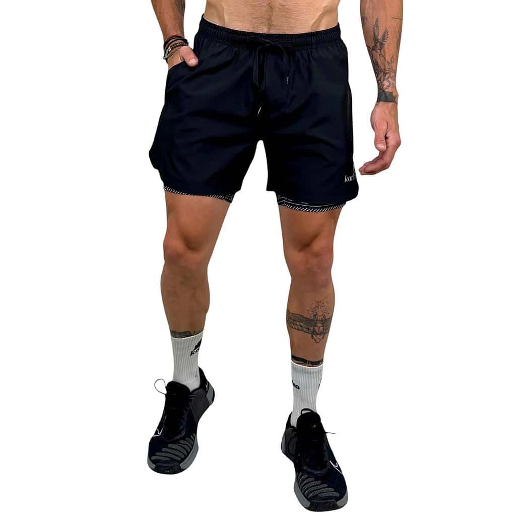 SHORT HOMBRE ECO 2 EN 1 ZIP ETNICO KONKO
