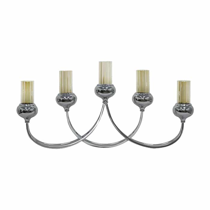 CANDELABRO EXTENDIDO 5 LUCES CROMADO MSA