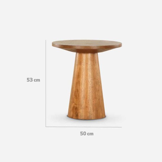 MESA REDONDA BLACKBURN 50X50X53 ROBLE CIC - Imagen 2