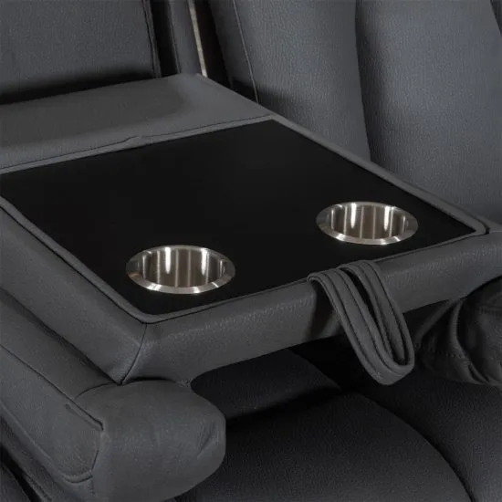 SOFA RECLINABLE FULL GRANADA 3 CUERPOS GRIS CIC - Imagen 3